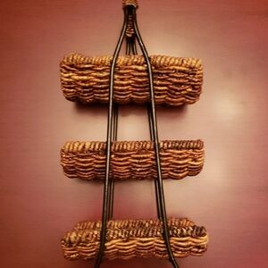 Woven Hanging Wine Rack